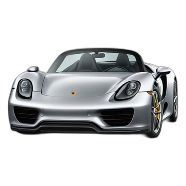 Porsche 918 spider de la face de côté grise sticker