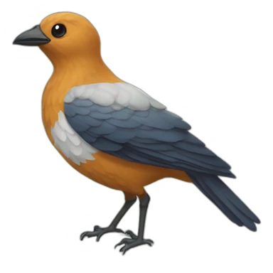 Oiseau etrange montagne sticker