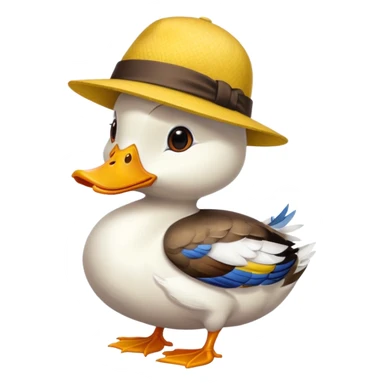 duck wearing a hat sticker