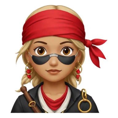 pirate girl sticker