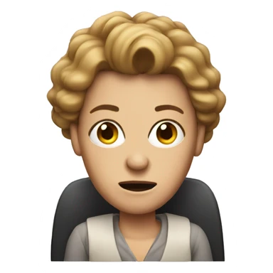 An angry man dressed as a woman driving a car sticker