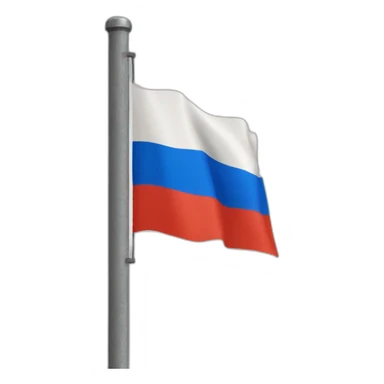 Russia flag on pole sticker