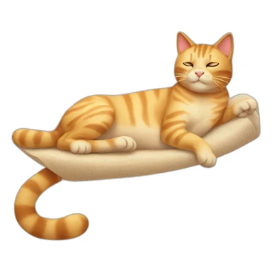 Cat sunbathing sticker