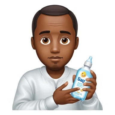 P diddy holding baby oil sticker