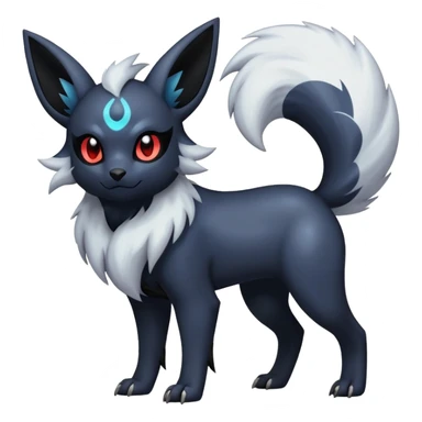 Absol-Umbreon-Zorua-Fakémon-hybrid-creature (full body)  sticker