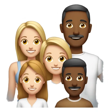 white mom, dad and 2 kids with a basenji sticker