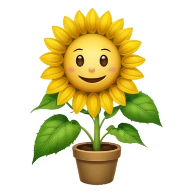 An exact  picture of the sunflower from Plants vs. Zombies sticker