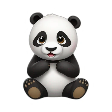 A panda said OK! sticker
