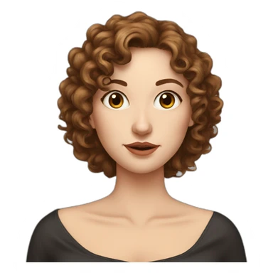 white woman-designer with brown curly hair, wears Off Shoulder Batwing Tank shows love sticker