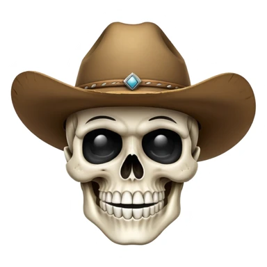 🤫+💀+🤠 sticker
