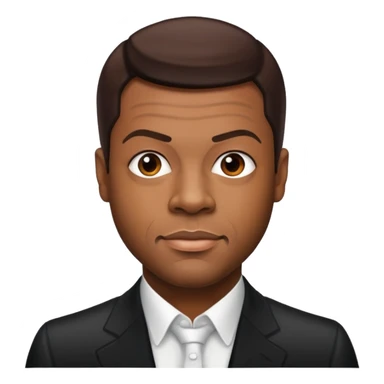 Chris Tucker with dark brown hair sticker