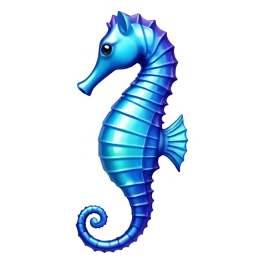 blue seahorse sticker
