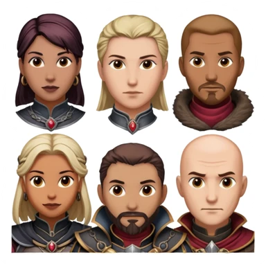 Baldur's Gate 3 companions' faces sticker