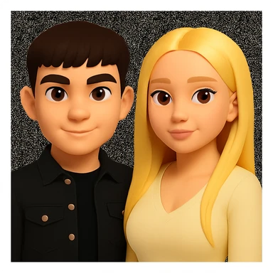 Slightly increase the volume of the upper body of the girl and slightly turn her to face forward, maintaining the style of the original image. sticker