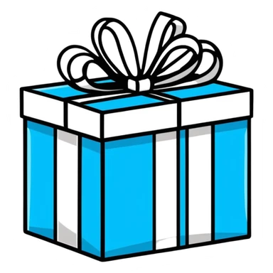 Gift box with a surprise popping out sticker