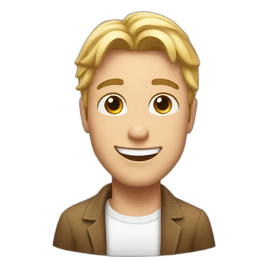 Happy white husband in love with Tina sticker