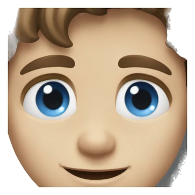 German boy with brunette hair and blue eyes and a sweet smile sticker