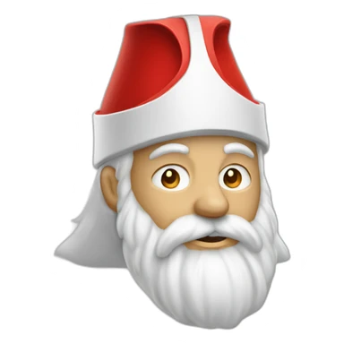 White Sinterklaas large red miter sticker