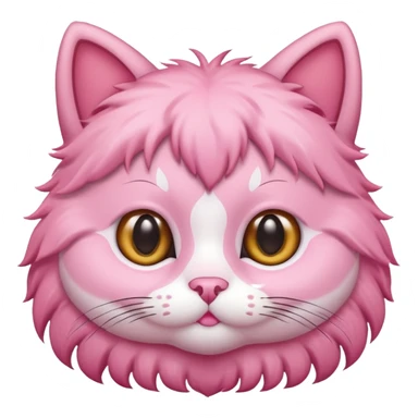 a cute pink cat icon sticker