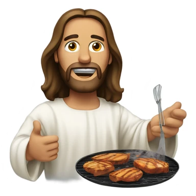 Jesus Christ grilling sticker