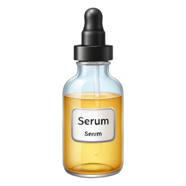 serum skincare avec ecriture sticker