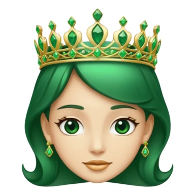 Create me a detailed green Tiara that says Co-Owner Lia sticker