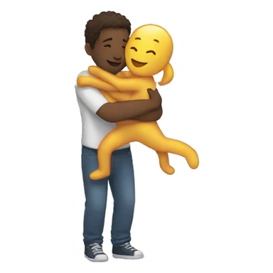 person hugging themself sticker