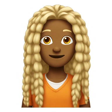 orange guy with blonde dreads  sticker
