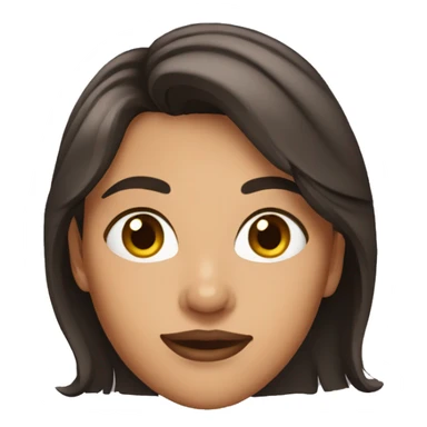 brunnete woman sticker