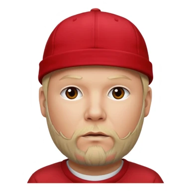 Fred Durst red cap back, blonde hair sticker
