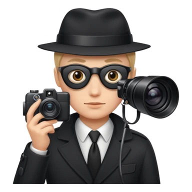 Spy with camera sticker