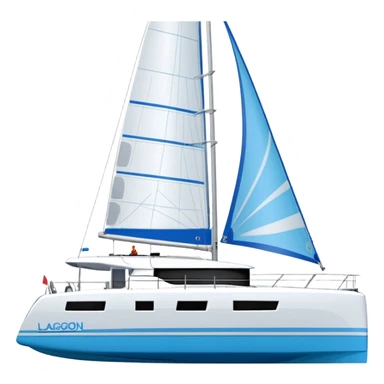 lagoon 43 catamaran facing to the right sticker