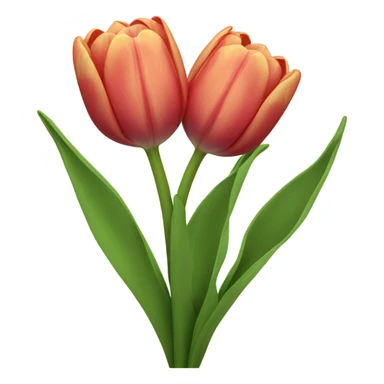 some tulips with their stems  sticker