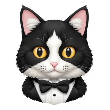 cat blask and wight sticker