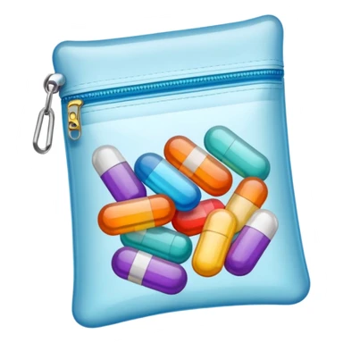 pills in a small zip bag sticker