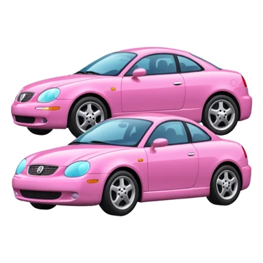 Pink car 2000s sticker