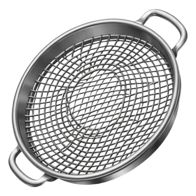Sieve made from curved steel wire mesh sticker