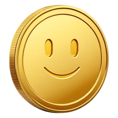 Golden coin sticker