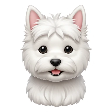 West Highland White Terrier with a cute smile sticker