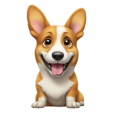 Corgi riding a dinosaur  sticker