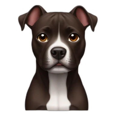 Dark brown Staffy dog  sticker