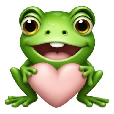 Frog show some love for pig sticker