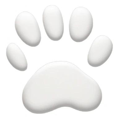 White paw print sticker