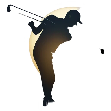 golfer with sun behind sticker