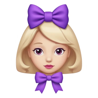 Moño morado coqueto sticker