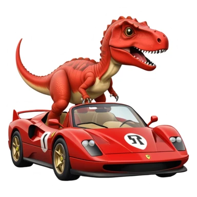 Ferrari ile gezen star wars dinozor u sticker