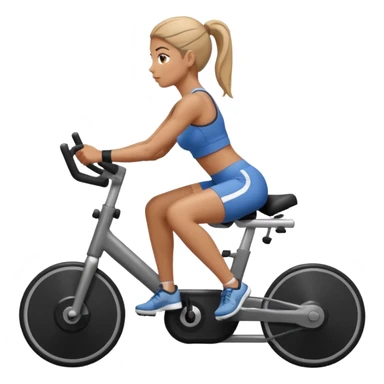 Bicycles Ergonomic bicycle of gym: seated woman  sticker