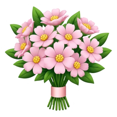 pale pink flower bouquet  sticker