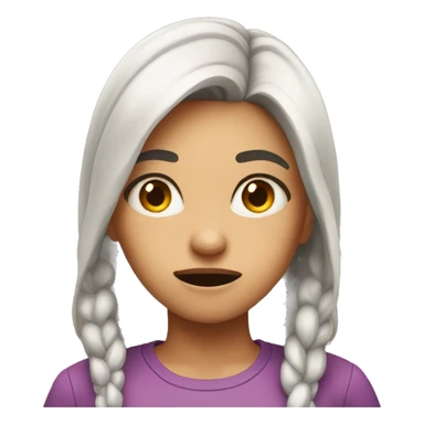 A girl Shock face sticker