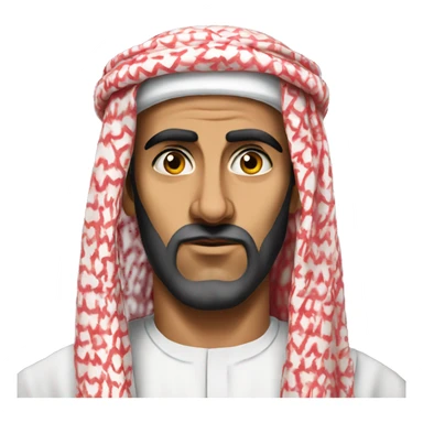 arab sheikh photorealistic serious sticker